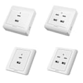 Miniatyrbilde 2 av 5: USB Vegguttak Type-C USB Veggladeruttak 18W 220V USB Uttak Kontakt {Db} 4 surfaces mounted