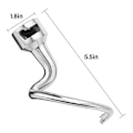 Miniatyrbillede 4 af 5: Dej-krog i rustfrit stål til KitchenAid standmixer, K45dh dej-krog til K45 K45ss S [dB}
