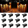 Miniatyrbild 1 av 5: Db Solar Deck Lights Utomhus, 4/8/12 Pack Solar Step Lights Vattentäta Led Solar Lights För Utomhus Trappor, Steg, Staket, Räcke, Gård Och Uteplats black shell