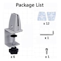 Miniatyrbillede 2 af 5: Nyseskærm Støtteclips Justerbar Kontorskærm Klemme Aluminium Bordpartition til 1/8 til 1 Tomme Tyk Panel 6 Pakke -Sy [DB]