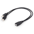 Miniatyrbilde 4 av 4: Ny USB 2.0 1 Hunn til 2 Hann Y-splitter Data Synkronisering Lading Forlengelseskabel {DB}