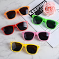 Miniatyrbillede 4 af 5: 12 Pak Solbriller Neon Farver Solbriller Fest Favorer Goody Bag Fyld Bulk til Fødselsdagsfest Strand Pool Party, 12 Farver{ DB} Mixed Color