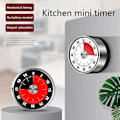 Miniatyrbilde 2 av 5: Kjøkkentimer i rustfritt stål med høy lydalarm, magnetisk klokke [DB] Black