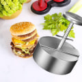Miniatyrbillede 3 af 3: Justerbar burgerpresse i rustfrit stål, non-stick burgerform til oksekødsburgergrill