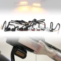 Miniatyrbillede 2 af 5: 2 stk. Motorcykel Mini LED Blinklys Styr Blinker Indikator Lampe Kompatibel Harley Touring 2009-2017 & Softail 2015-2021 db Black black shell
