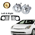 Miniatyrbilde 2 av 5: Par Frontlykter for tåkelys + Dekselsett for Prius 2004-2009 med Pære 81221-52070 81211-52070 [DB] black