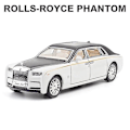 Miniatyrbilde 1 av 5: 1/32 Rolls Royce Phantom Diecast Lekebil Miniatyrmodell Luksus Super Pull Back Lyd & Lys Dører Åpningsbar Samling Gave Barn Db Rolls-Royce Phantom