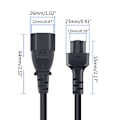Miniatyrbild 5 av 5: IEC 320 C5 Hona till C14 Hane Adaptrar Sladd C5-C14 Förlängningssladd Adaptrar [Db]
