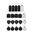 Miniatyrbilde 1 av 5: Sublimering Tomme Nøkkelringer Pu Nøkkelring Anheng Varmeoverføring Nøkkelring Ornament Til Diy Håndverk