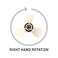Miniatyrbillede 2 af 5: Udenbordsmotor Propeller til 6hk 8 1/2 X7 1/2 Bådmotor Skrue Marin Motordel 7 Spline 6g1-45943-00-e [Db] white