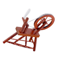 Miniatyrbillede 4 af 4: Jiyuge 1/12 Dukkehus Mini Møbler Tilbehør Retro Spinderok Landskab Dekoration Db Coffee