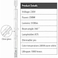 Miniatyrbilde 4 av 5: 10 stk. R7S halogenlampe, 118 mm, 300 W, 230 V, R7S halogenstav, 118 mm, R7S halogenlampe, dimbar halogen stavlampe for bygglamper, arbeid [DB] style3867