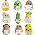 Miniatyrbild 1 av 5: Mini Rolig Positiv Potatis, Mjuk Ull Stickad Leksak 3 Tum Söta Virkade Dockor med Positivt Kort Dekoration Stöd för Födelsedag [Db] A-9pcs