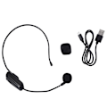 Pikkukuva 3 / 5: Langaton Mikrofoni Radio FM Kuulokemikrofoni Handsfree Mikrofoni Kaiuttimelle Opetus Opas Myynti Promoti {Db} Black