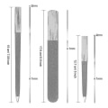 Miniatyrbillede 3 af 4: 3 stk. Diamant Neglefil Sæt Rustfrit Stål Dobbeltsidet Neglefil Metal Safir Buffer Fil Mani DB