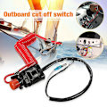 Miniatyrbillede 3 af 5: Nødstopkontakt til bådmotor til Yamaha / Tohatsu Udenbordsmotor Stop Kill Switch Afbrydere med Sikkerhedslænke db Black  red