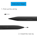 Miniatyrbild 5 av 5: Ersättningsspets/nib för Microsoft Surface Slim Pen 2 - 1 st, svart - Slim Pen 2 ersättningsspets/nib