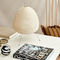 Miniatyrbild 2 av 5: Japansk design Akari Noguchi Yong bordslampa tryckt rispapperslampa sovrum skrivbord hemloft inredning fyrkantig stativ golvlampa [DB]