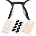Miniatyrbild 5 av 5: 40 st Soft Foam Näsdynor Självhäftande Halkskyddande Glasögon Inga Makeup Näsdynor [DB] Black D-shaped 1mm