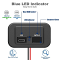 Pikkukuva 5 / 5: 2 kpl 12v/24v Rv Usb-pistorasia, kaksois Pd3.0 Type-c (usb C) & Quick Charge Qc3.0 Usb-a Porttipaneeli C