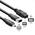 Pikkukuva 4 / 5: Junsunmay 1,8 m Firewire IEEE 1394 6-nastainen uros - USB 2.0 uros -sovitinjohto [DB]