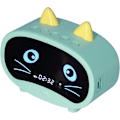 Miniatyrbild 1 av 5: Mini Multifunktionell Cartoon Högtalare, Barn Söta Kattunge Öron Design Digital Väckarklocka, FM Radio, Dubbla Bakre Högtalare Bluetooth Minneskort [DB]