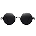 Pikkukuva 2 / 5: Vintage Polarisoivat Steampunk Miesten Pyöreät Aurinkolasit Tyylit Db Black Frame Grey Lenses