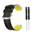 Miniatyrbilde 1 av 5: Silikon armbånd for Garmin Approach S2 / S4 [DB] Black Yellow