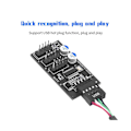 Miniatyrbillede 5 af 5: 9-polet USB-hub-stik, USB-splitter 1 til 3 USB2.0 9-polet header-kortkabel til vandkøling til RGB
