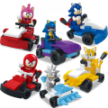 Miniatyrbild 2 av 4: 6 st/set Sonics bilbyggklossar Kompatibla bilklossar Shadow Silver Tails FigurMontering leksaker Present till barn Pojkar db Without Box China