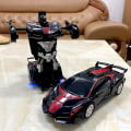 Pikkukuva 5 / 5: Auto Robotti Muuntaja Leikki Auto Kaukosäätimellä Anti-Fall Puzzle Auto Leikki Lahja Lastenpäivälle Db Red
