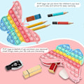 Miniatyrbild 4 av 5: Pop Fidget Väska för Flickor, Fidget Leksaker Väska Tryck Bubbla Popper Handväska Crossbody Väska för Flickor Kvinnor, Stress Relief Fidgets Skolmaterial Db