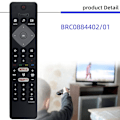 Miniatyrbilde 2 av 5: BRC0884402/01 For Philips TV Fjernkontroll Ergonomisk Design TV Fjernkontroll Erstatning {Db}