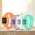 Miniatyrbillede 3 af 5: En-delt blødt silikonearmbånd til Garmin Fit Jr3/vivofit Jr.3 Orange