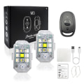 Miniatyrbillede 1 af 5: Høj lysstyrke trådløs LED-strobelys, 7 farver stroboskoplys og USB-opladning, trådløs LED-strobelys {DB} color02 Two lights with remote control