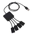 Pikkukuva 5 / 5: USB-keskitin 4-porttinen USB 2.0 -sovitin USB-jakaja 4-porttinen USB-laajennin USB-sovitin db