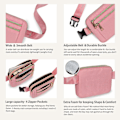 Miniatyrbillede 4 af 5: Fanny Packs til Kvinder Mode Taljetasker Taske med Justerbar Rem og 4 Lynlåslommer Vandtæt Overalt Crossbody Bæltetaske db