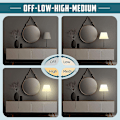 Miniatyrbillede 3 af 5: Touch-lampekontakt 2-pak, touch-lampe-kontrolmodul til dæmpbare LED-pærer, lampekontakt-erstatning K db black