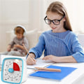 Miniatyrbilde 2 av 5: Visuell Timer med Nattslys, 60 Minutters Nedtellingstimer for Barn og Voksne, Tidshåndteringsverktøy {DB} RedWhiteBlue
