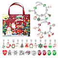 Miniatyrbillede 1 af 5: Julekalender Armbånd Countdown Kalender Jule DIY Smykke Charm Making Set Til Børn Juletema Gave [DB] C Look at the Picture
