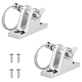 Miniatyrbillede 2 af 4: 2 stk. Bimini Top 90deck hængsel med aftagelig stift Marine hængsel montering Bimini Top beslag hardware 3  [dB} Silver