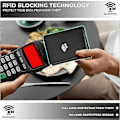 Pikkukuva 2 / 4: Aitoa nahkaa oleva kolmiosainen lompakko miehille - RFID-lompakot, ohut, 9 luottokorttipaikkaa, 2 henkilökorttitaskua, lahja miehille db