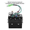 Miniatyrbilde 4 av 5: Vinsj Solenoid, Vinsj Solenoid 12V for 1500-5000Lb Vinsjer ATV UTV Vinsj Kontaktor Solenoid Relé W [db] Black