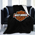 Miniatyrbilde 1 av 5: Harley Davidson Skull Teppet er laget av flanell super kvalitet stoff det er veldig mykt teppe(150*200){DB} 60x50in 150x125cm