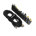Miniatyrbilde 2 av 5: 100W Type C bærbar PC strømadapterkontaktplugg USB Type C til universell lader ladekabelledning db Black