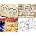Miniatyrbillede 5 af 5: 4 kageform, smile-kiksforme, chips til sjov bagværk, emoji-smiley, hjerte, stjerne, blomst{DB}
