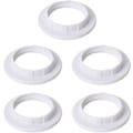 Miniatyrbillede 1 af 5: 5 stk. E14 lampeskærm reducer ring lampeskærm ring adapter konverterplade hvid