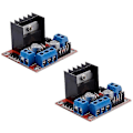 Miniatyrbild 3 av 5: 2-pack L298N Motorstyrningskortmodul Dubbel H-brygga DC Stepper för Ar-Duino Elektriska Projekt [Db]