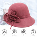 Pikkukuva 3 / 3: Naisten vintage-hattu, retro-barettihattu juhliin ja matkustamiseen (vaaleanpunainen)