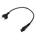 Pikkukuva 1 / 4: Virtalähteen johto EU 2-napainen uros IEC 320 C5 Mickey kannettavalle tietokoneelle 30cm [DB] Black